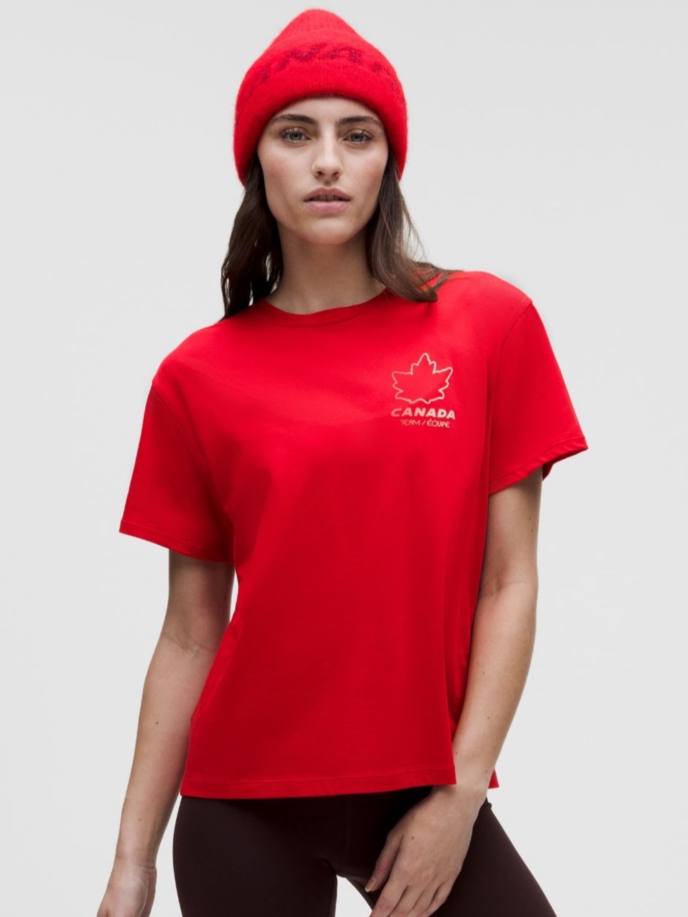 NWT Lululemon Team Canada Women's Cotton Jersey T-Shirt
COC Logo
Fiery Red